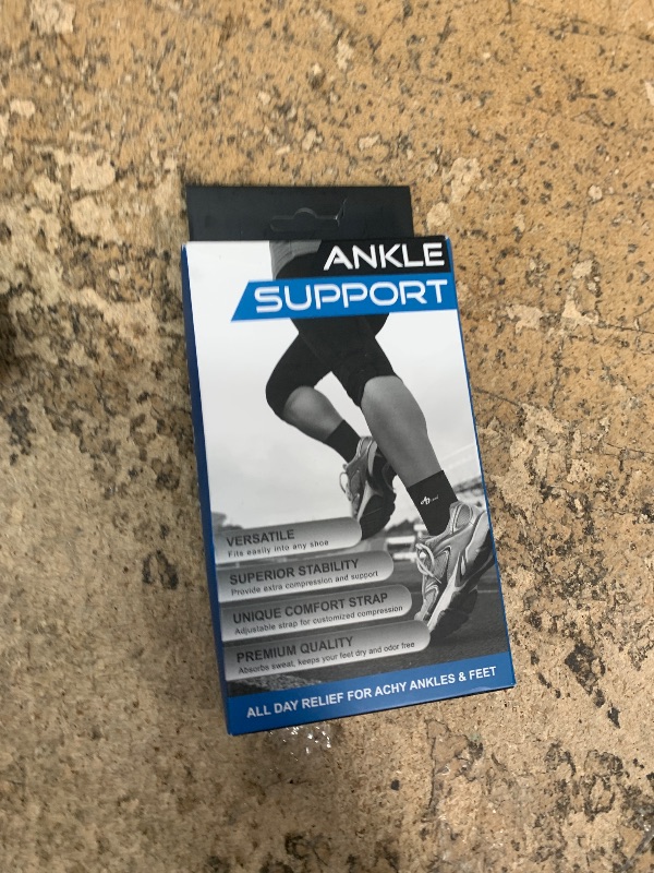 Photo 1 of (medium) ABIRAM Ankle Brace for Women & Men, Ankle Compression Sleeve, Foot Sleeve with Strap (1 Pair), Ankle Support for Sprained Foot & Arch, Plantar Fasciitis Relief Socks, Achilles Tendonitis