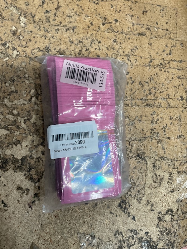 Photo 1 of 100 Pieces Smell Proof Mylar Bags, Holographic Packaging Bags, Resealable Odor Foil Pouch Zipper Bag with Clear Window for Food Storage and Lipgloss, Jewelry Lash (Pink, 3 x 4.7 Inch)