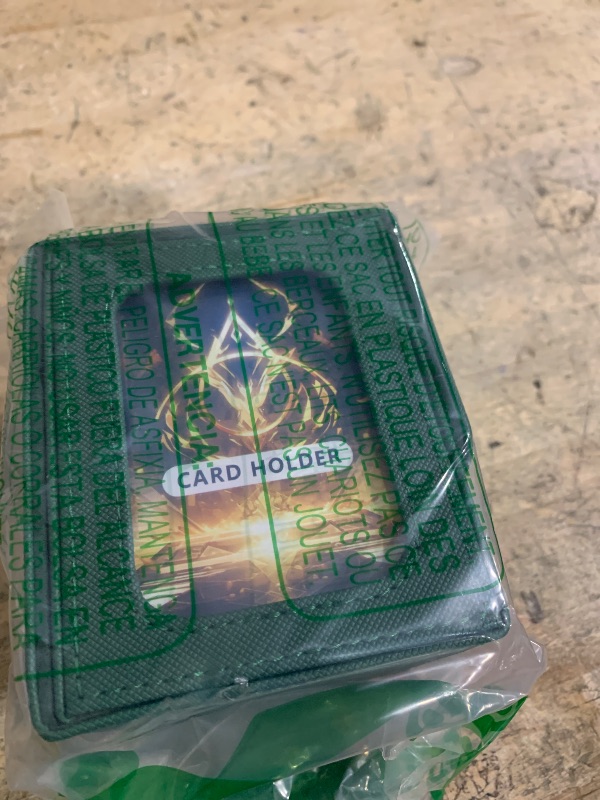 Photo 1 of MTG Deck Box, Double Display Window MTG, Commander Deck Box Fits 120+ Single Sleeved Cards, PU Leather Magnetic Closure Card Box with 2 Dividers&2 Toploaders for TCG, CCG, Green