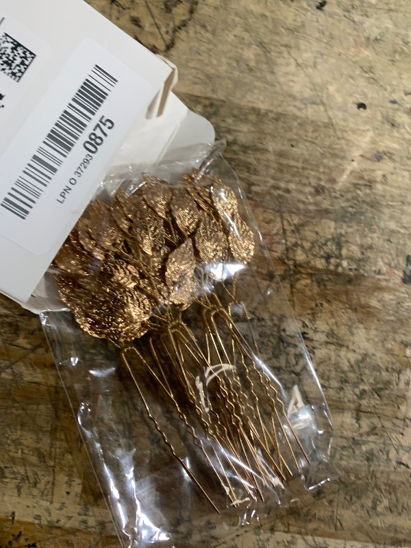 Photo 1 of 10 Pieces Bride Hair Accessories, Vintage Gold Leaf Hair Pins, Bridesmaid Headpiece for Wedding Hair Pins, Bride and Bridesmaid Hairstyle Accessories