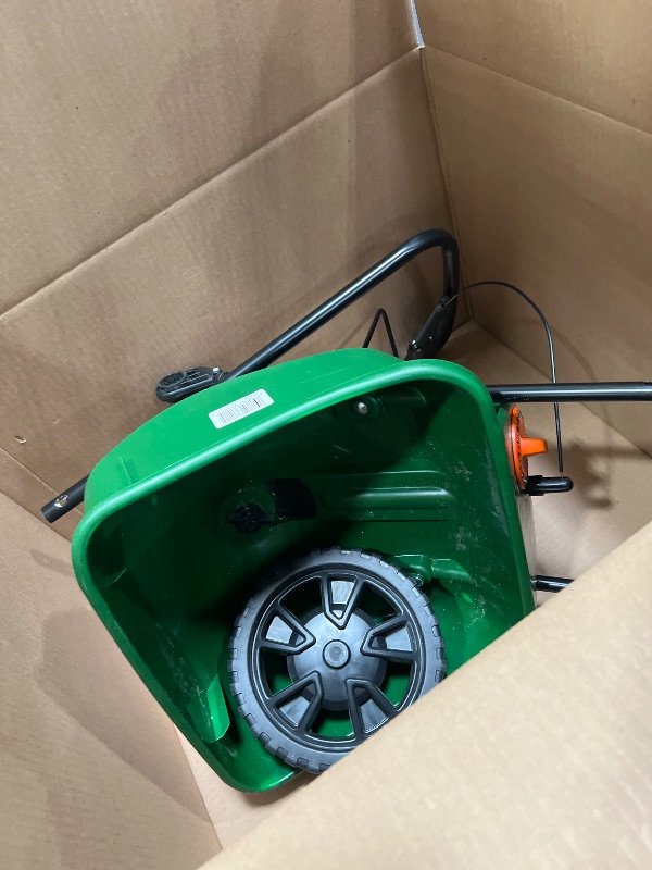 Photo 1 of ***PARTS ONLY***Scotts Turf Builder EdgeGuard Mini Broadcast Spreader for Seed, Weed and Feed, Fertilizer, Salt, Ice Melt, Push Spreader Holds up to 5,000 sq.ft. Product
