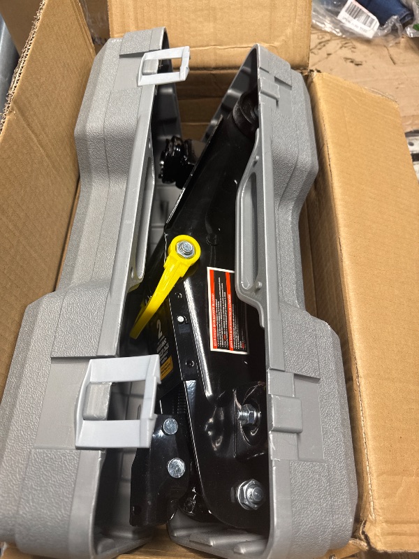 Photo 1 of (USED/FAIR) BIG RED AT82012B Torin Hydraulic Trolley Service/Floor Jack with Blow Mold Carrying Storage Case, 2 Ton (4,000 lb) Capacity, Black