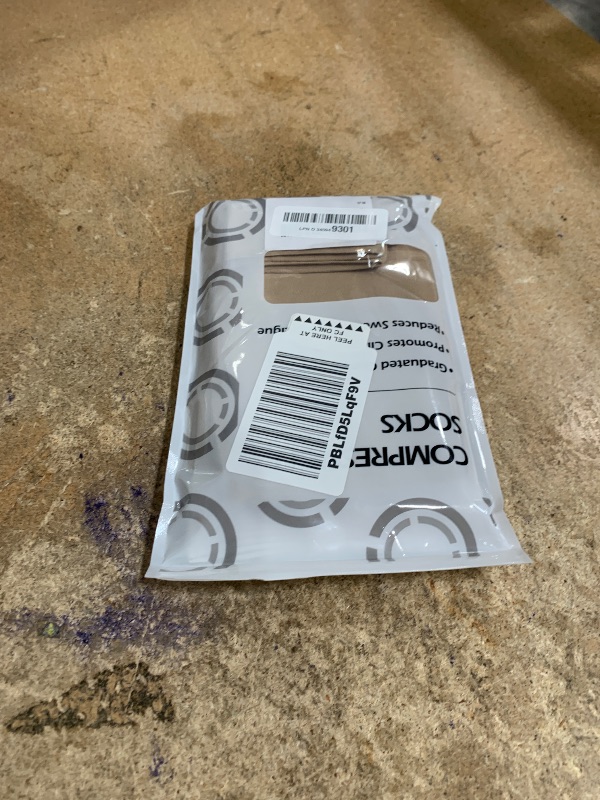 Photo 1 of +MD 2 Pairs Compression Socks for Women & Men Medical Grade 20-30 mmHg, Open-Toe knee High Stocking, Support for edema, Varicose Veins, Nude, Small