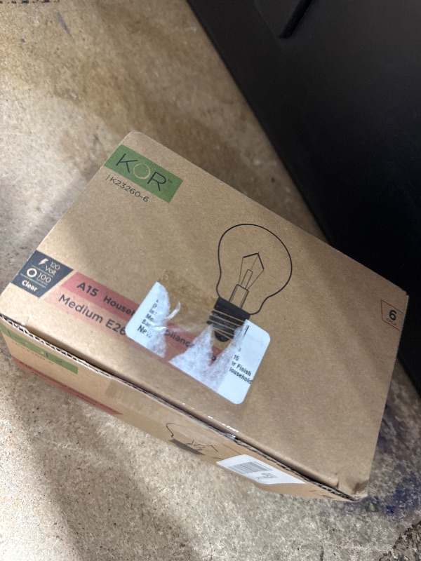 Photo 1 of (Pack of 6) 15A15/CL - 15-Watt A15 Incandescent Appliance Bulb - Clear Finish - Medium (E26) - Standard US Size Household Base 15W