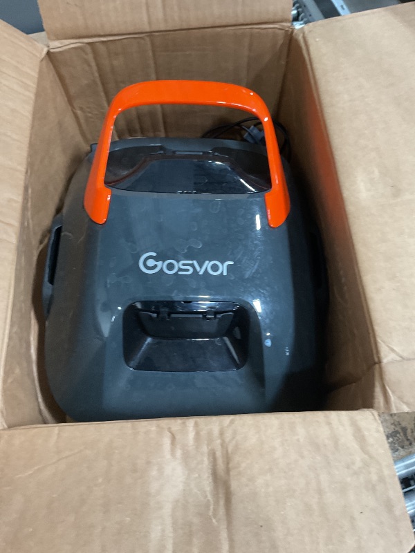 Photo 1 of **SEE NOTES** Cordless Robotic Pool Cleaner, Lasts 90 Min, Automatic Vacuum for Above-Ground Pools up to 860 Sq.ft, Portable, Self-Parking, Orange