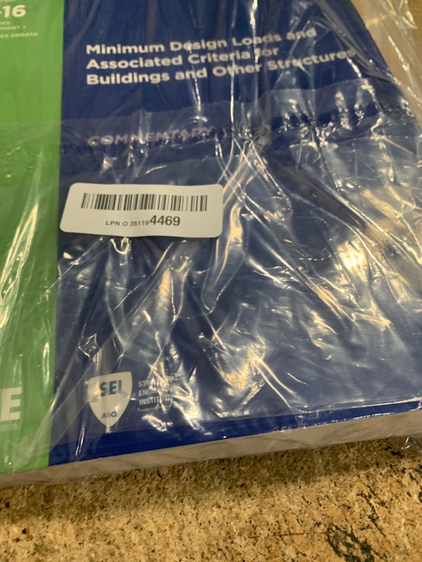 Photo 1 of ***single book***Minimum Design Loads and Associated Criteria for Buildings and Other Structures (ASCE Standard - ASCE/SEI 7-16) Provisions and Commentary 2-book set