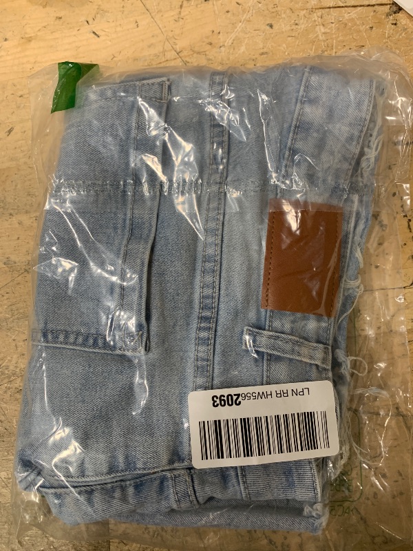 Photo 1 of CHICZONE Denim Shorts Women High Waisted Stretchy Jean Shorts Frayed Destroy Ripped Shorts Light Blue XL