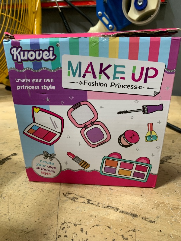 Photo 1 of 99 Pcs Kids Makeup Kit for Girls, Princess Toys Real Washable Cosmetics Set with Mirror, Hair Ties, Nails, Rings, Earrings, Necklace, Perfect for 3 4 5 6 7 8 Year Old Girls Birthday