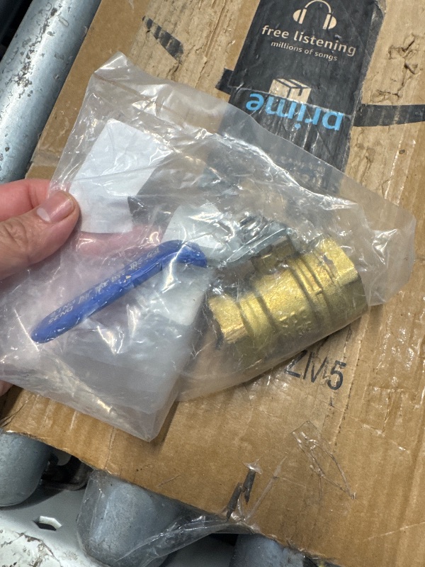 Photo 1 of 1" NPT 2PCS Full Port Forged Brass Ball Valve, Full Port Heavy Duty Brass Ball Valve Shut Off Switch for Water and Oil