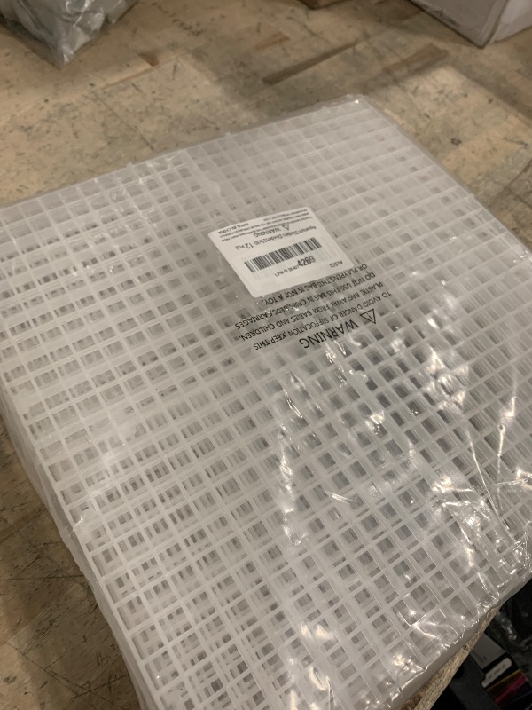 Photo 1 of ALEGI 12 Pcs Aquarium Fish Tank Divider Plastic Egg Crate Aquarium Filter Bottom Tray Grid Isolation Board Partition Net Pane Separator (S 12pcs)