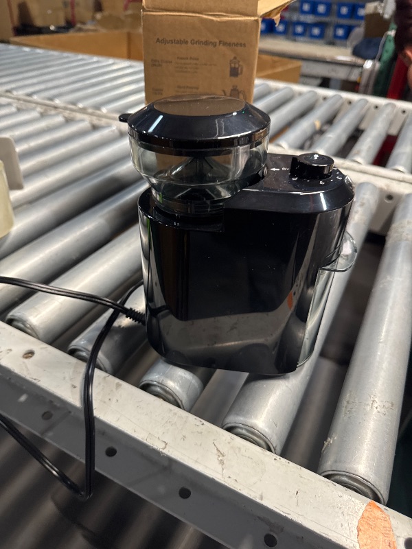 Photo 1 of (PARTS) (NOT FUNCTIONAL) NWancle Electric Burr Coffee Grinder - Adjustable with 28 Precise Grind Settings for 12 Cups - Professional Coffee Bean Grinder (Plastic, Black)