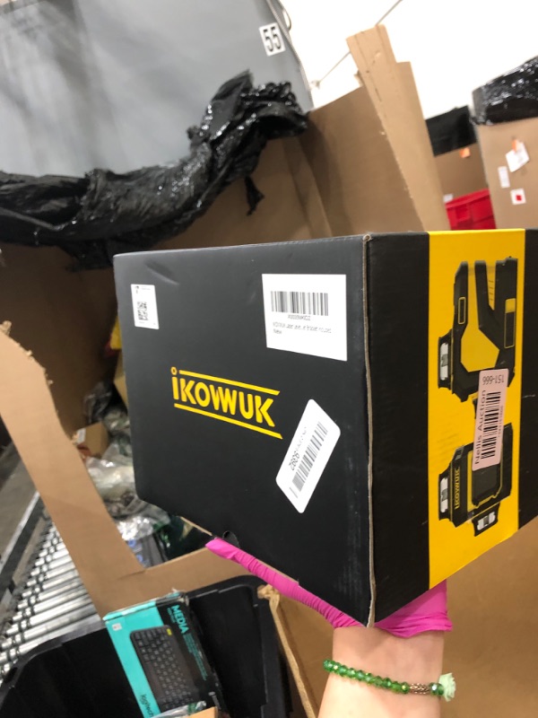 Photo 1 of IKOVWUK Laser Level, 3x360° Cross Line Laser for Construction and Picture Hanging, 12 Green Lasers with Self-leveling, 3D Vertical & Horizontal Line, Level Tool with 5200 mAh Rechargeable Battery