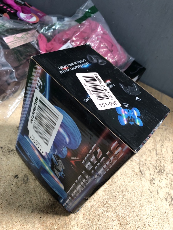 Photo 1 of Terucle Remote Control Car, Rc Cars Stunt Kids Toys New Upgraded Strip Lights and Headlights Double-Sided 360° Rotating 4WD Drift Truck for Boys Girls Birthday Gift (Blue)