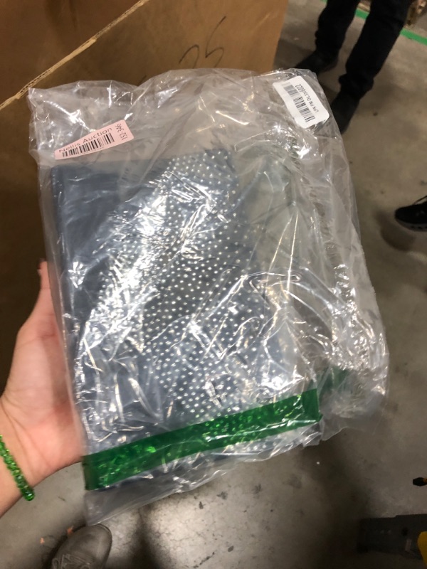 Photo 1 of (missing chain from bag) odykka Women Evening Envelope Rhinestone Frosted Handbag Party Bridal Clutch Purse Shoulder Cross Body Bag,One Size,Dark Blue