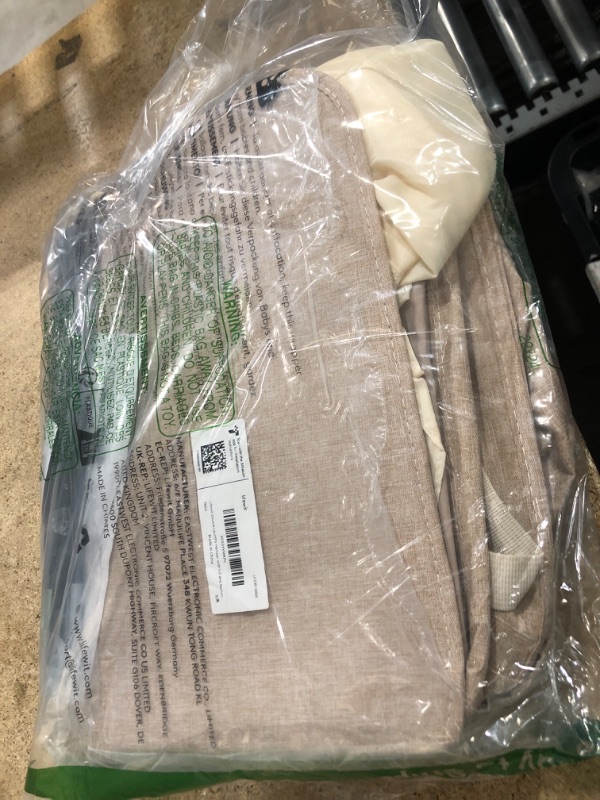 Photo 1 of Lifewit Double Laundry Hamper with Lid and Removable Laundry Bags, Large Collapsible 2 Dividers Dirty Clothes Basket with Handles for Bedroom, Laundry Room, Closet, Bathroom, College, 136L Beige