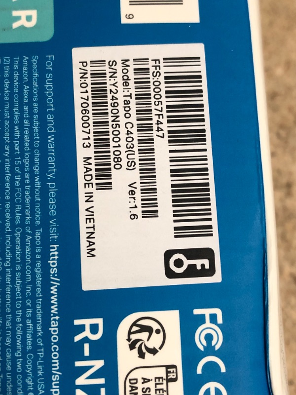 Photo 1 of Tapo by TP-Link Wireless Outdoor Security Camera, 1080P, Up to 180 Days Battery Life, Free Person Detection, SD/Cloud Storage, Spotlight Color Night Vision, Alarm, No Hub Needed, Black, C403