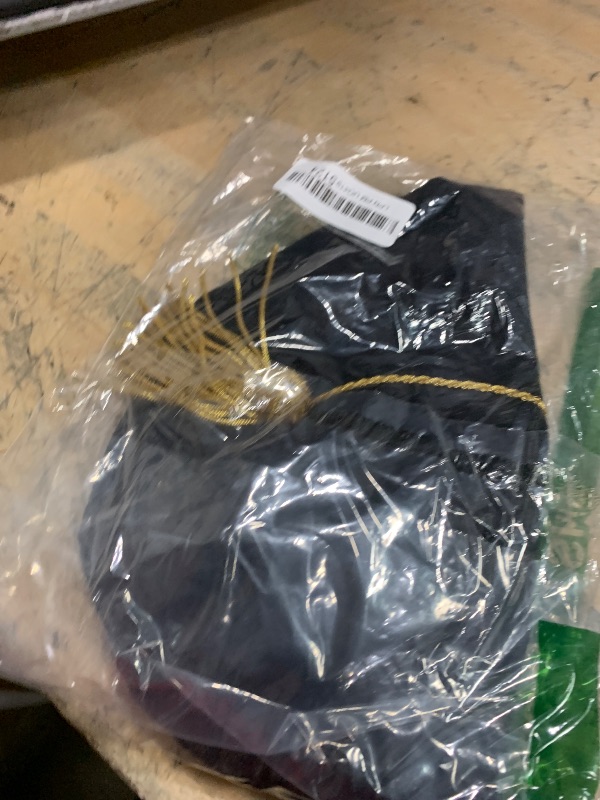 Photo 1 of ***CAP PNLY***Newrara Unisex Deluxe Doctoral Graduation Gown, Doctoral Hood and Doctoral Tam 8 Sided Package (Black Gown+8 Side, 48)