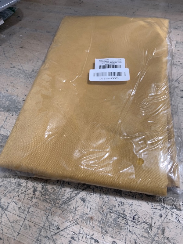Photo 1 of Smiry Rectangle Table Cloth, Waterproof Anti-Scratch Polyester Tablecloth, Decorative Washable Fabric Table Cover for Dining, Buffet, Parties and Outdoor, 60x84, Mustard Yellow