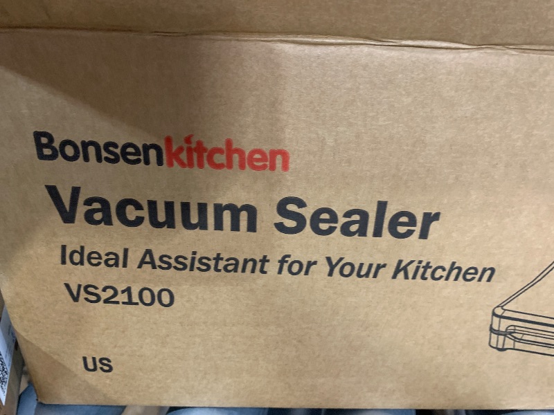 Photo 1 of [Updated 2025] Bonsenkitchen Vacuum Sealer Machine + 5 Vacuum Bags, Fast-Compact/Multi-Functional Food Vacuum Sealer with External Vacuum System, Silver