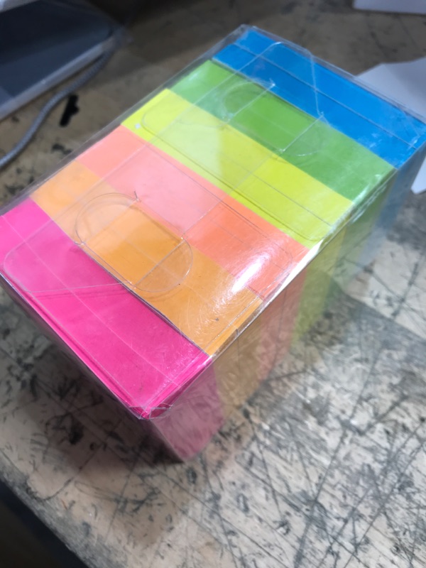 Photo 1 of (12 Pads) Sticky Notes 3x3 in 100 Sheets/Pad, Self-Sticky Note Pads, 6 Bright Colors Super Sticky Pads - Easy to Post for School, Office Supplies, Desk Accessories