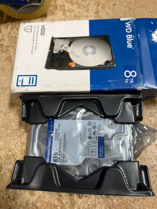 Photo 1 of Western Digital 8TB WD Blue PC Internal Hard Drive HDD - 5640 RPM, SATA 6 Gb/s, 256 MB Cache, 3.5" - WD80EAAZ