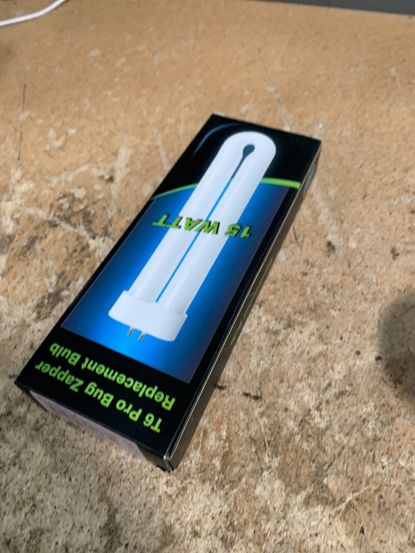 Photo 1 of GOOTOP Replacement Bulb for Zap T6 Pro, K15, T9,X3 Bug Zapper, 15W, 4-Pin Base, U-Tube Bulb Twin Tube Bulb