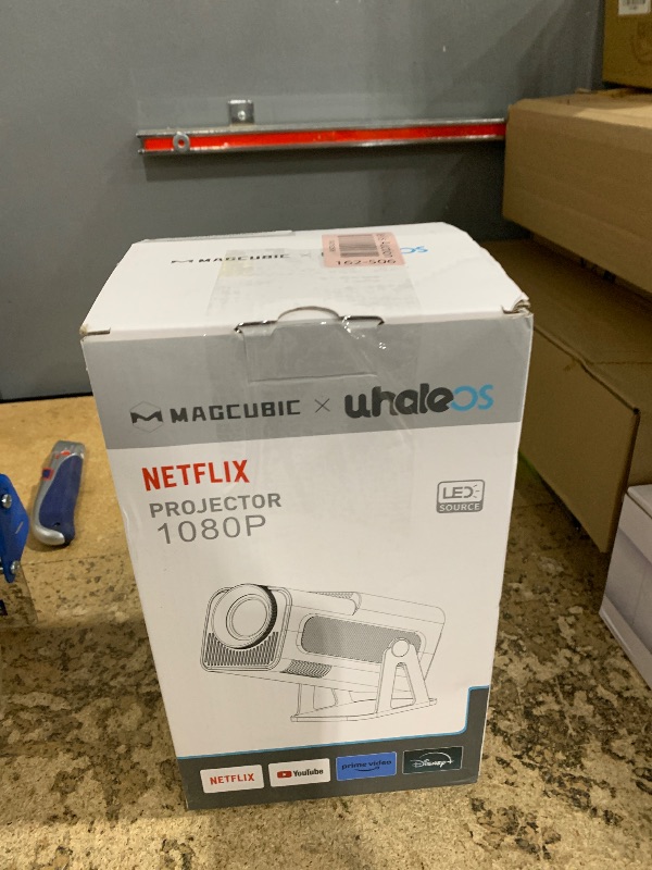 Photo 1 of [Netflix-Licensed] Magcubic Mini Projector with Wifi and Bluetooth, Built-in Android 13, Portable Smart 1080P Projector with 4K Support, Auto Keystone, Voice Control, HY320 NTV (Black)