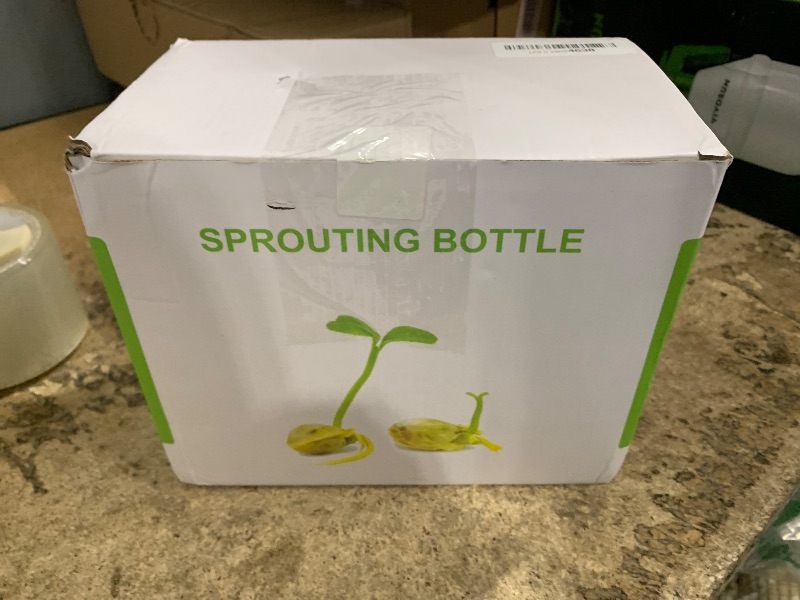Photo 1 of (missing pieces) Seed Sprouting Kit, 2 Large Wide Mouth Mason Jars with Sprout Lids, Blackout Sleeves, Drain Tray, Stainless Steel Stand