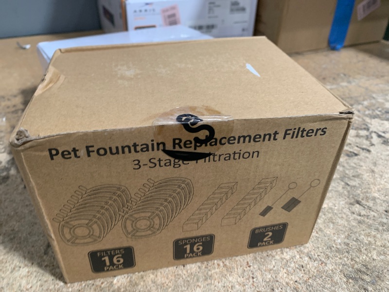 Photo 1 of 34 Pcs Cat Fountain Filters Replacement Compatible with VEKEN 95oz/2.8L Cat Water Fountain Filters Automatic Dog Water Fountain Filters Pet Fountain