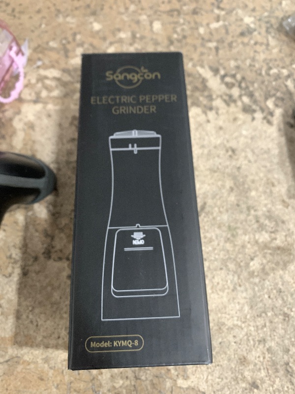 Photo 1 of Sangcon 2 in 1 Electric Salt and Pepper Grinder Set Shaker - Automatic Salt and Pepper Grinder Mill Dual Combo, Battery Powered One-Handed Operation Refillable with Light Adjustable Ceramic Grinder