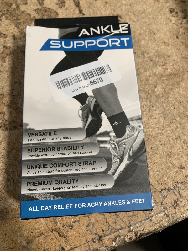 Photo 1 of ABIRAM Ankle Brace for Women & Men, Ankle Compression Sleeve, Foot Sleeve (1 Pair) with Strap, Ankle Support for Sprained Foot & Arch, Plantar Fasciitis Relief Socks, Achilles Tendonitis