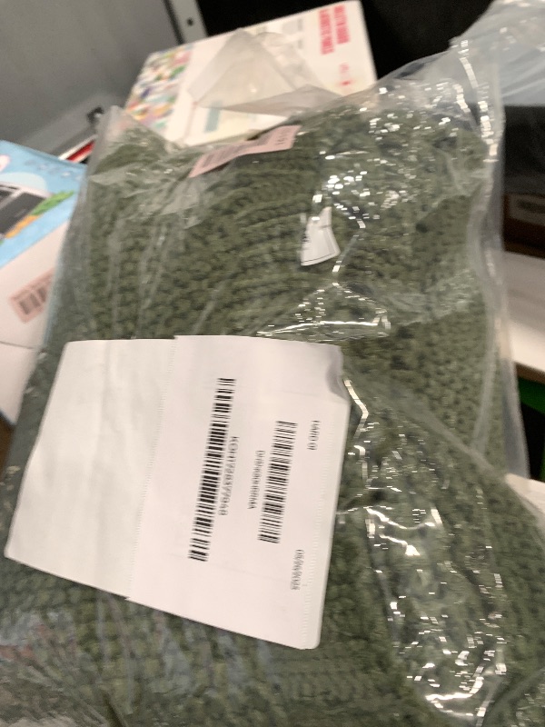 Photo 1 of Aganear Knit Throw Blanket for Couch, Knit Throw Blanket for All Seasons, Soft Comfy Lightweight Cable Knitted Throw Blanket for Living Room Bed Office Travel Boho Decor (60"x80", Olive Green)