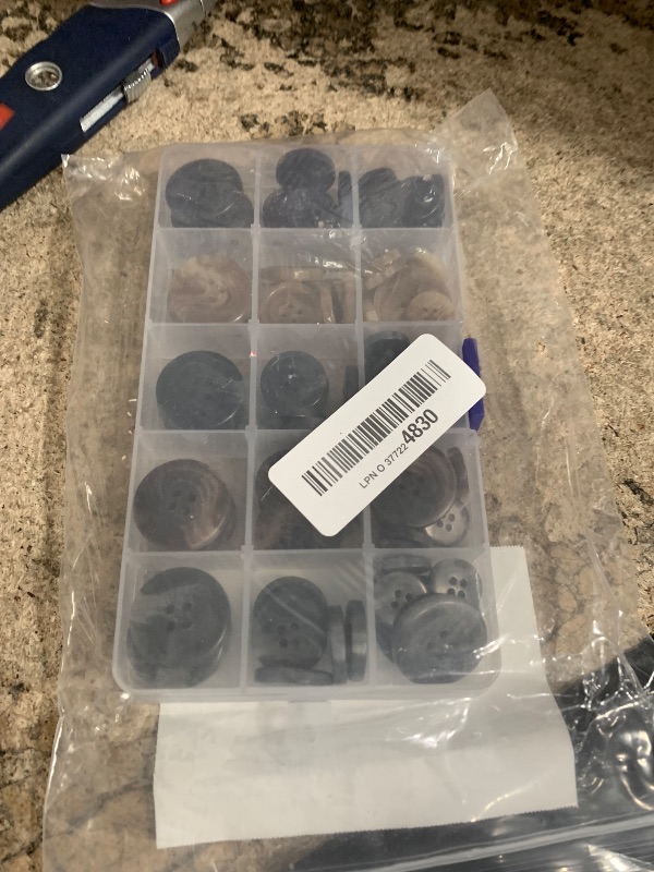 Photo 1 of 90Pcs Faux Buffalo Horn Suit Coats Buttons 5 Color 3 Size (15MM, 20MM, 25MM) for Jacket Sleeves and Pants Sport Coat Uniform by Renashed (5 Color)