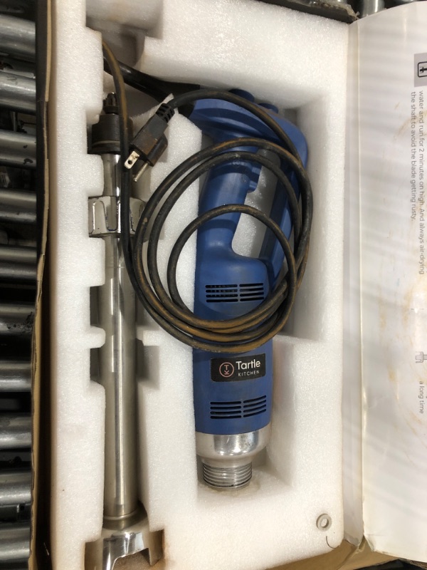 Photo 1 of TK Tartle Kitchen Commercial Immersion Blender 500W Heavy Duty, Stainless Steel, Variable Speed, 16 inch Shaft