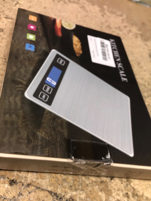Photo 1 of 33lb Food Kitchen Digital Scale,1g/0.05oz Precise Graduation, USB Charging Kitchen Scale, Waterproof Stainless Steel with LCD Display, Ounces and Grams for Weight Loss, Cooking, Baking (Black)
