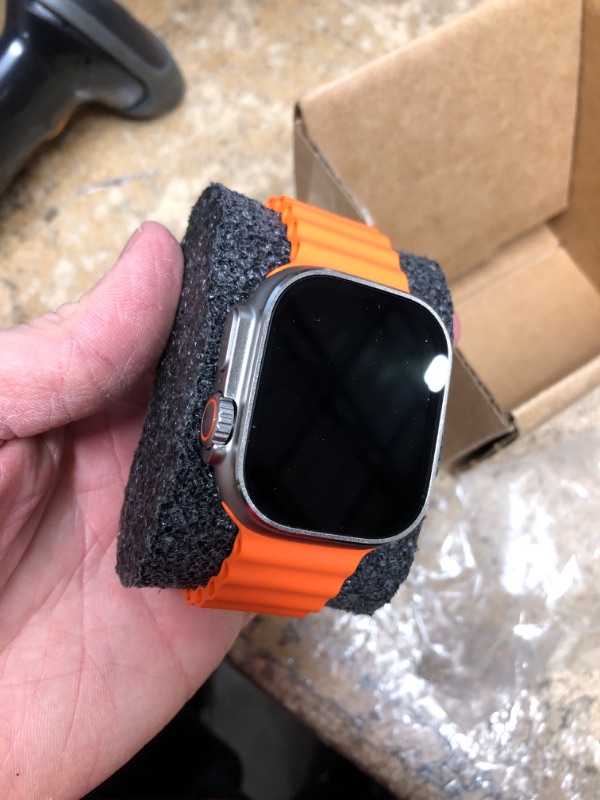 Photo 1 of *** SEE NOTES *** Apple Watch Ultra 2 [GPS + Cellular 49mm] Smartwatch with Rugged Titanium Case & Orange Ocean Band. Fitness Tracker, Precision GPS, Action Button, Bright Retina Display With AppleCare+ (2 Years)