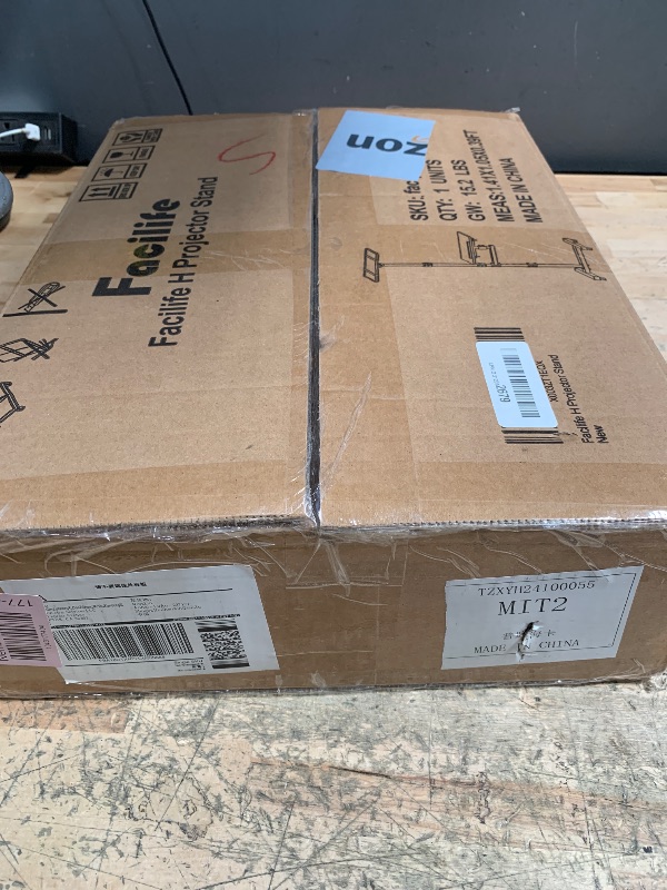 Photo 1 of Facilife 2 Shelves Projector Stand Tripod, Mobile Laptop Cart on Wheels Projector Tripod Stand Adjustable Height 45 to 64 Inches, Overbed Table with Wheels, Rolling Laptop Floor Stand for Couch