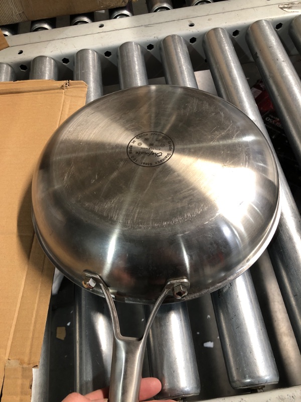Photo 1 of ***(HEAVILY USED)***
VocVoi 12 inch Tri-Ply Stainless Steel Pan,PFOA&PTFE Free Skillets,Chef's Pans,Dishwasher and Oven Safe Cookware, Works on Induction,Ceramic and Gas Cooktops