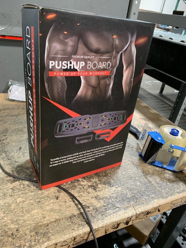 Photo 1 of Push Up Board,Home Gym,Portable Exercise Equipment,Pilates Bar and 20 Fitness Accessories with Resistance Bands and Ab Roller Wheel,Full Body Workout at Home