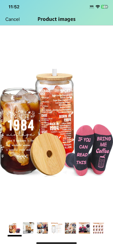 Photo 1 of ***1964 PRINTED ON MUG** GJettryran 40th Birthday Gifts for Women 40th Birthday Decorations for Him Her 1984 Vintage Iced Coffee Cup Gifts for Women Turning 40-40th Birthday Party- 20 Oz Coffee Cups (picture for 