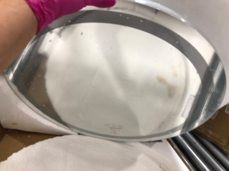 Photo 1 of THEKLA 24 Inch Round Led Bathroom Mirror with Lights 3Color Front Light + RGB Rainbow Color Changing Backlit Round Lighted Vanity Mirror for Bathroom Wall Dimmable AntiFog Smart Light up Circle Mirror