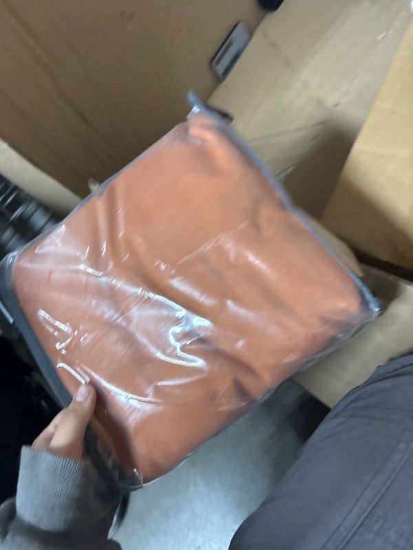 Photo 1 of Luxlovery Burnt Orange Comforter Set Queen Rust Bedding Comforter Set Full Caramel Cozy Blanket Quilts Solid Color Reddish Brown 3 Piece Comforter Set for Women Men