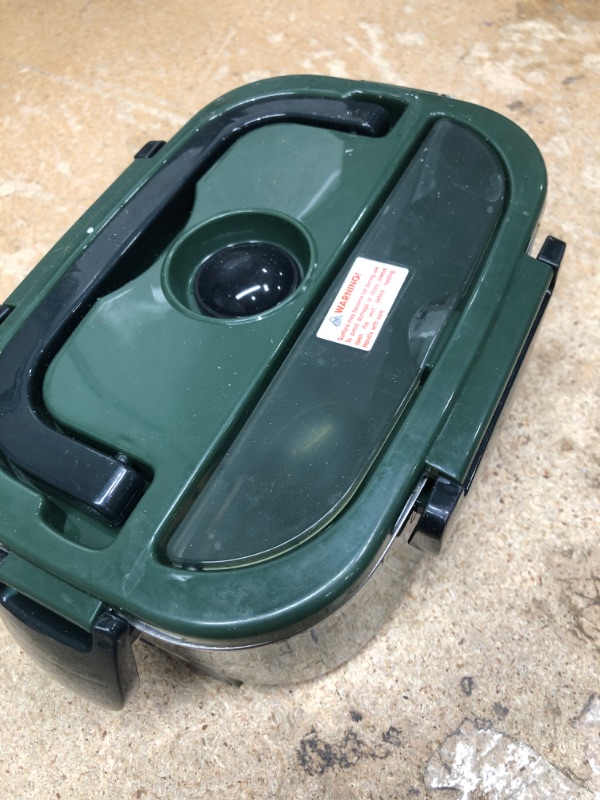 Photo 1 of **MISSING BAG, UTENSILS, AND POWER CORDS**
TRAVELISIMO Electric Lunch Box for Adults, 80W Heated Lunch Box 1.5L Stainless Steel Heated Lunchbox For Adults, 12/24/110V Portable Food Warmer For Car Truck Work, Gifts For Women, Gifts For Men