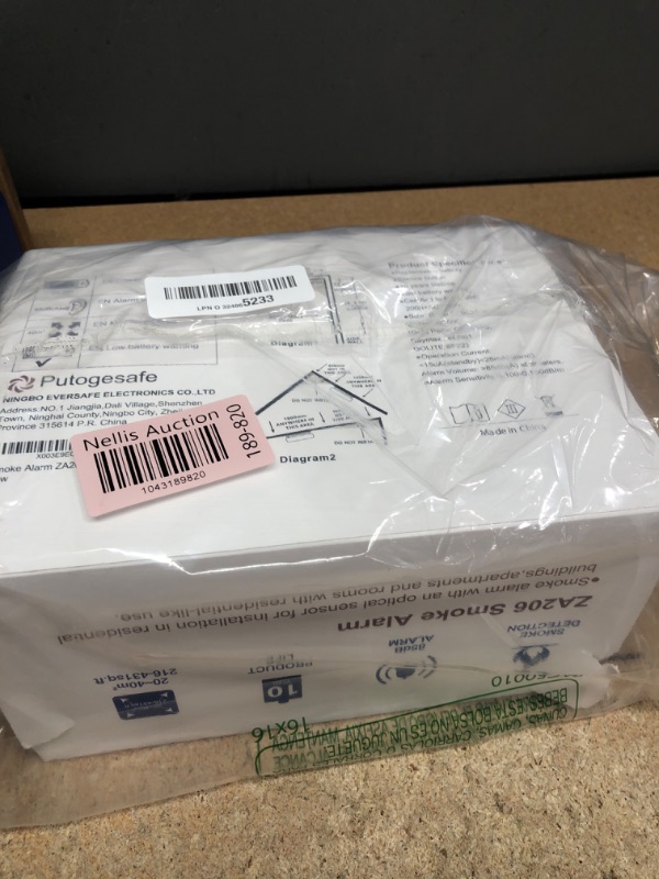 Photo 1 of Fire Alarms Smoke Detectors, Smoke Alarm Battery Operated, Fire Alarm with Test Button & Low Battery Signal, Photoelectric Technology Fire Detectors for Bedroom and Home (8-Pack)