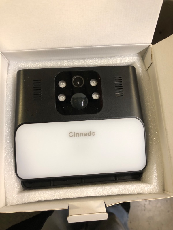 Photo 1 of Cinnado Outdoor Camera Wireless-2.4G 2K Solar Wall Light Cameras for Home Security with AI Motion Detection, Waterproof,Motion Activated Light, Siren Cloud/SD Storage, Compatible with Alexa,S2