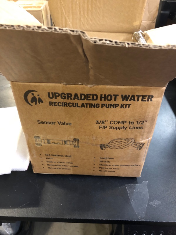 Photo 1 of Moonshan Instant Hot Water Recirculating Pump with Stainless Steel Sensor Valve 20-inch PEX Supply Lines Water Circulator Pump with Smart Plug for Tank Water Heaters 3-Speed Control Extremely Quite