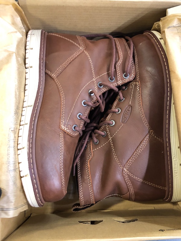 Photo 1 of KEEN Utility Men's San Jose 6" Soft Toe Wedge Work Boots, Gingerbread/Off White, 8.5