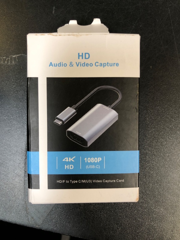 Photo 1 of Guermok Video Capture Card, USB3.0 HDMI to USB C Audio Capture Card, 4K 1080P 60FPS Capture with Type-C Adapter Devices for Gaming Live Streaming, Video Recorder, Windows Mac OS System OBS Zoom