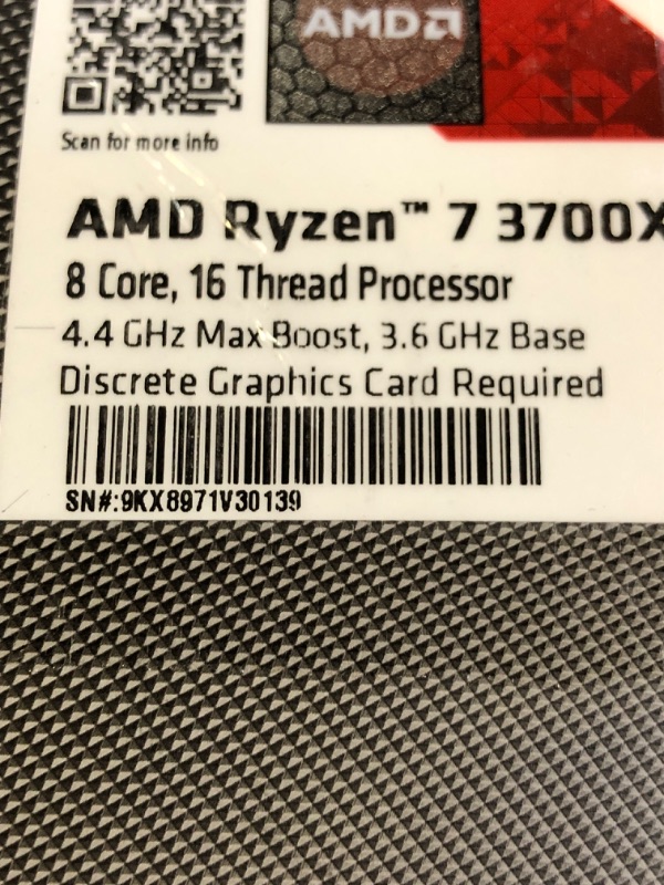 Photo 3 of AMD Ryzen 7 3700X 8-Core, 16-Thread Unlocked Desktop Processor with Wraith Prism LED Cooler