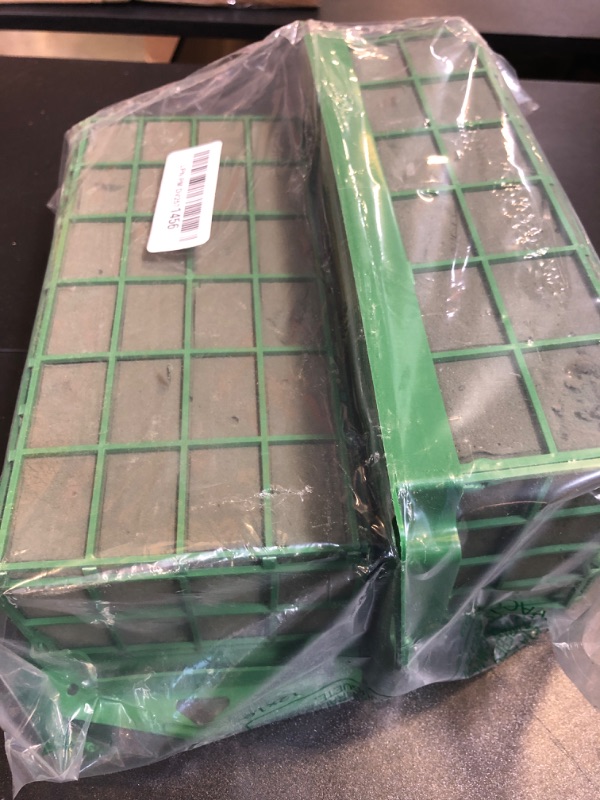 Photo 1 of 2 Pieces Floral Foam Cage,Flower Arrangements Supplies with Floral Foam,Rectangle Flower Holder Floral Foam Bricks for Fresh Flower Wedding Holiday Decorations